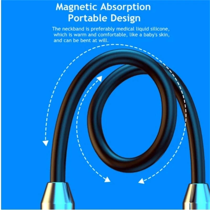 Bluetooth Earphones Wireless Headphones Magnetic HIFI Sport Neckband Neck-hanging TWS Earbuds Wireless Blutooth Headset with Mic