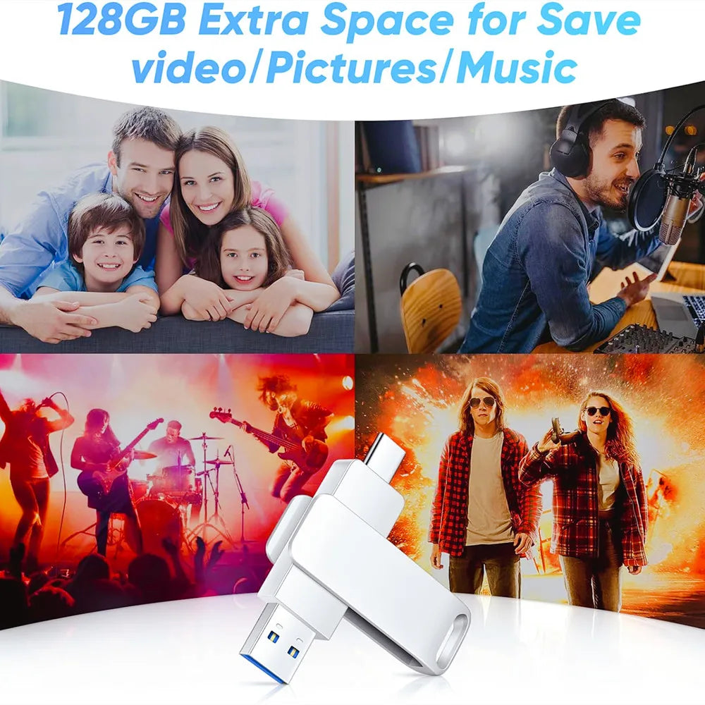 Type C USB 3.0 Flash Drvie 32GB 64GB Pendrive 128GB 256GB 512GB Memory stick 1tb 2tb u disk for smartphone pad