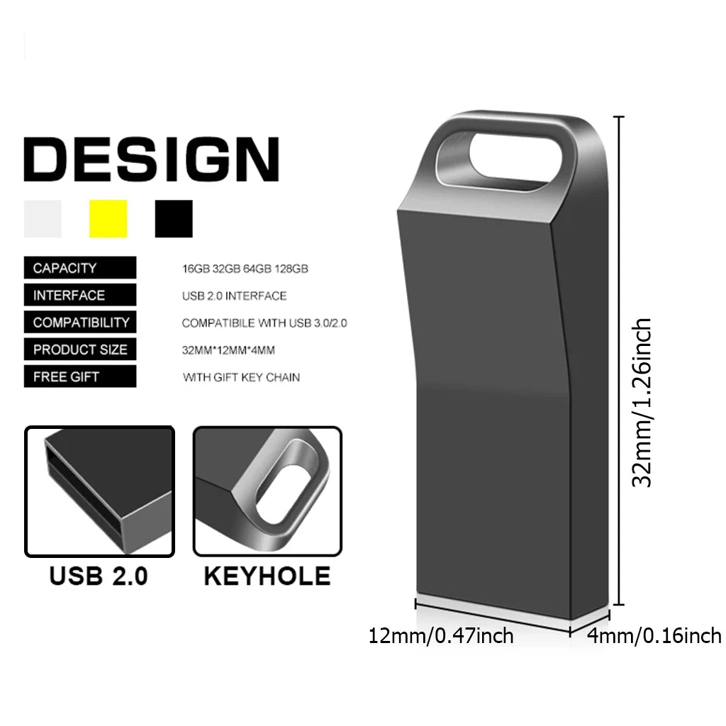 USB Flash Drive 128GB 64GB 32GB 16GB 8GB 4GB 2GB 1GB 2.0 High-Speed PenDrive USB Memory Stick USB Flash Drive