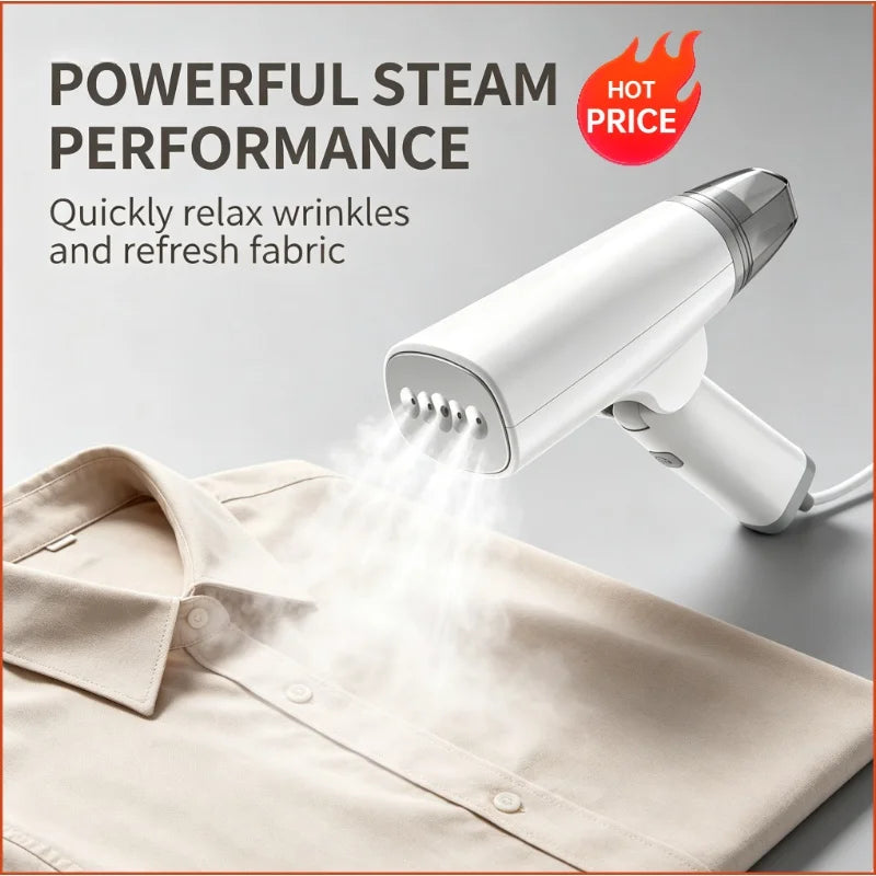 Handheld Garment Steamer 1300W Portable Steam Iron Powerful Fast Wrinkle Remover Travel Steamer Ironing for All Fabrics Clothe ﻿