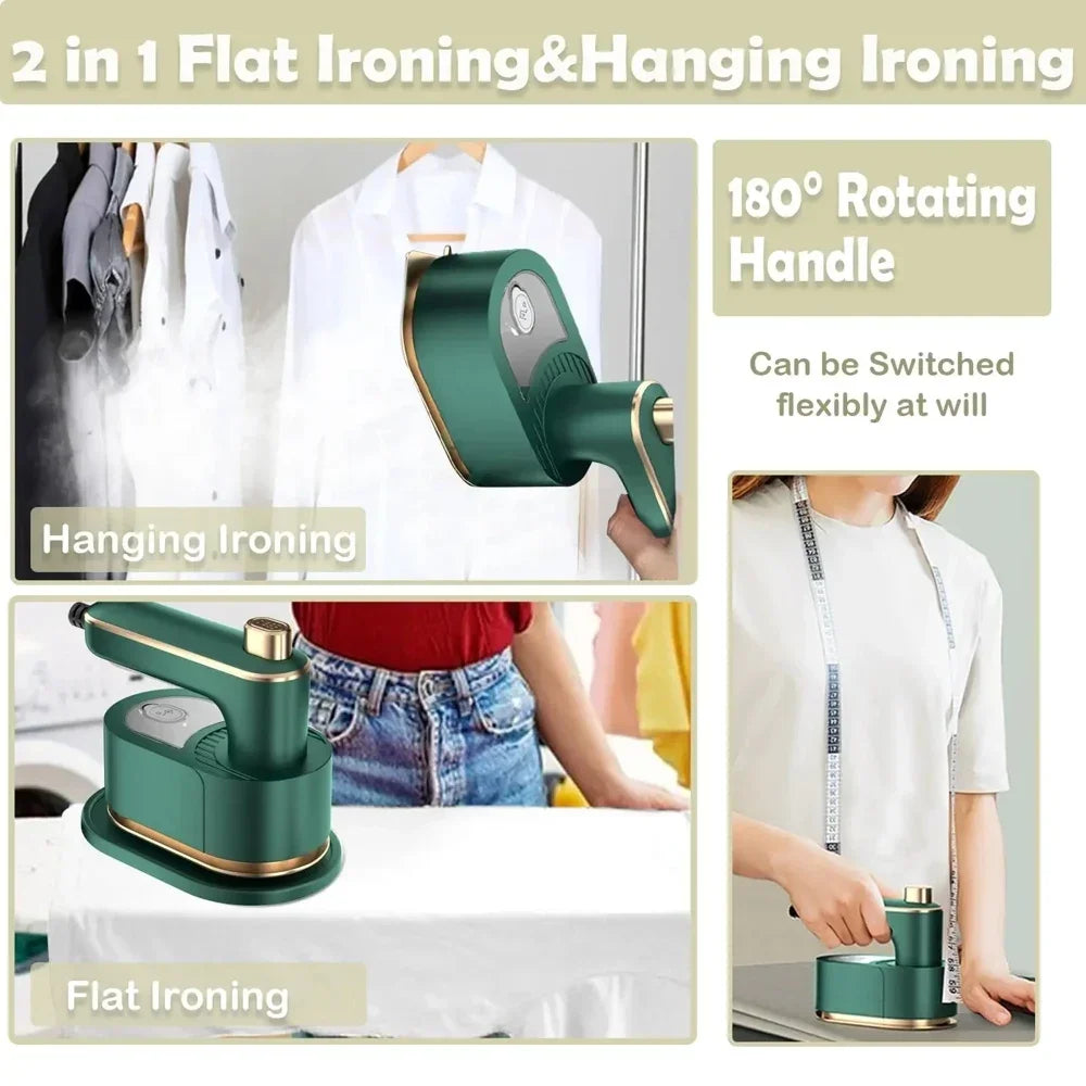 Portable Handheld Garment Steamer Iron Mini Steam Cleaner Electric Hanging Fabric Steamer Mite Removal Steam Generator for Home