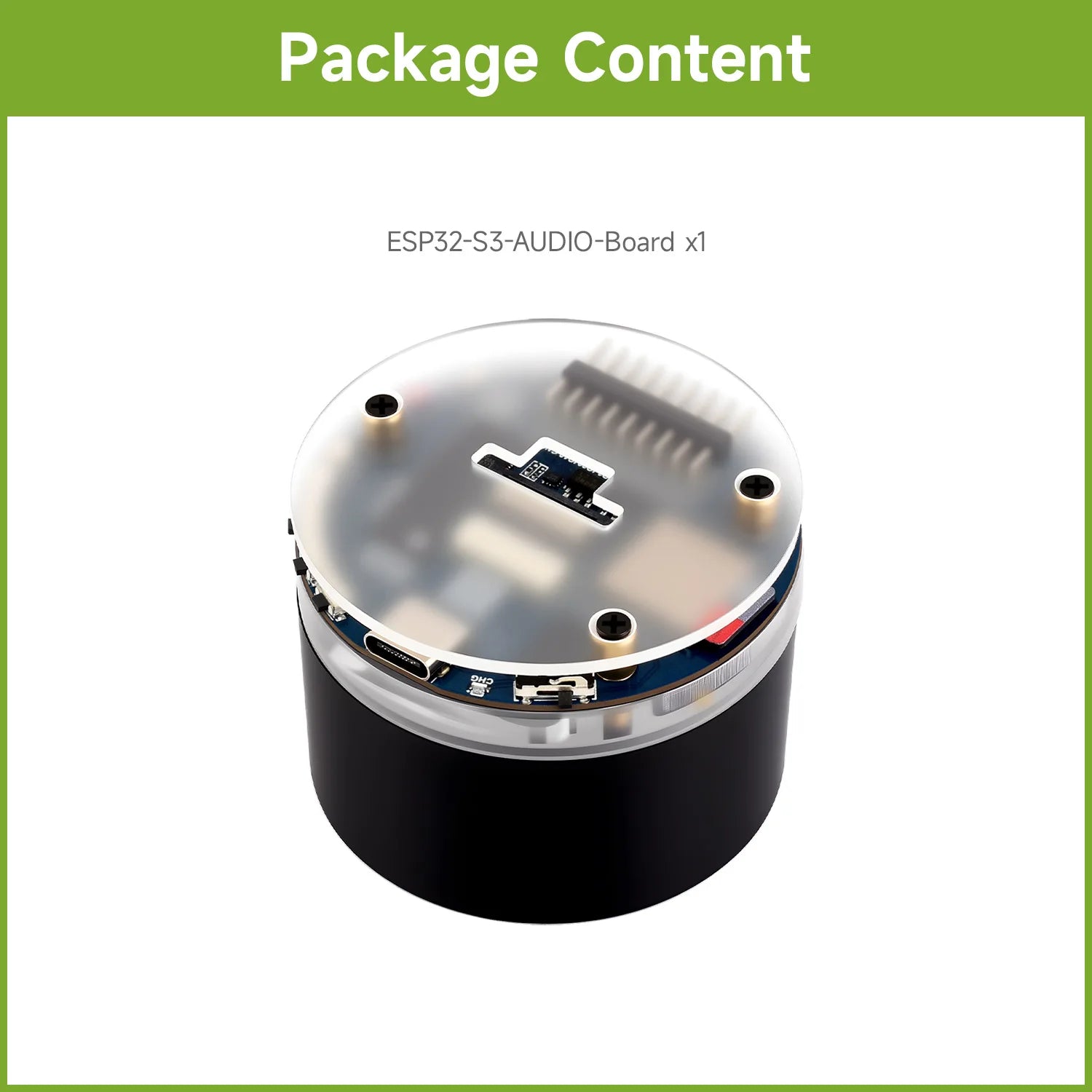 FireChip Waveshare ESP32-S3 AI Smart Speaker ESP32 Audio, Surround RGB Lighting, with Dual Digital Microphone Array