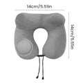 Travel Neck Pillow  Inflatable U Shape Neck Support Pillow Plush Sleeper for Travel Sleeping Napping Bedroom Airplane Office