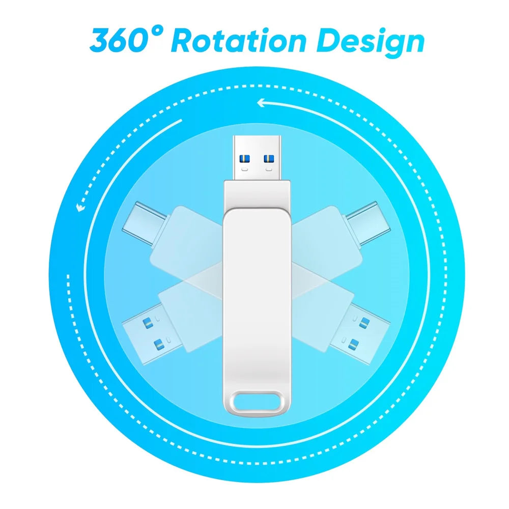 Type C USB 3.0 Flash Drvie 32GB 64GB Pendrive 128GB 256GB 512GB Memory stick 1tb 2tb u disk for smartphone pad