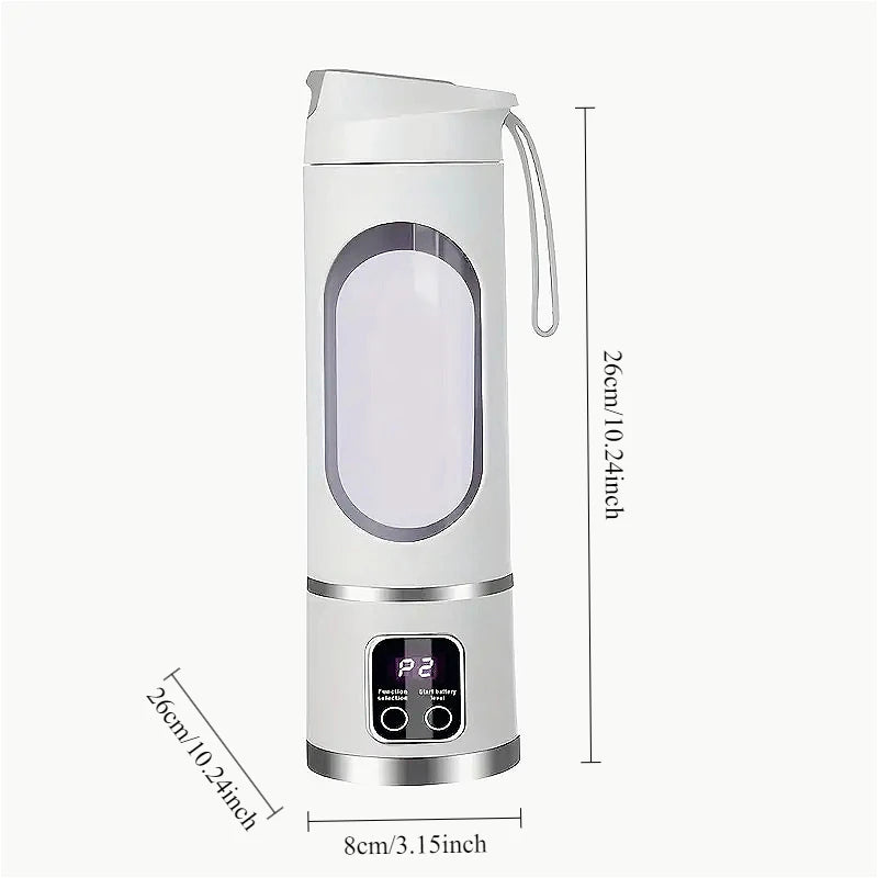 Portable Electric Blender 450ml 10 Blades USB Rechargeable Juicer Cup Built-in Lithium Battery Travel Smoothie Maker Мини портат