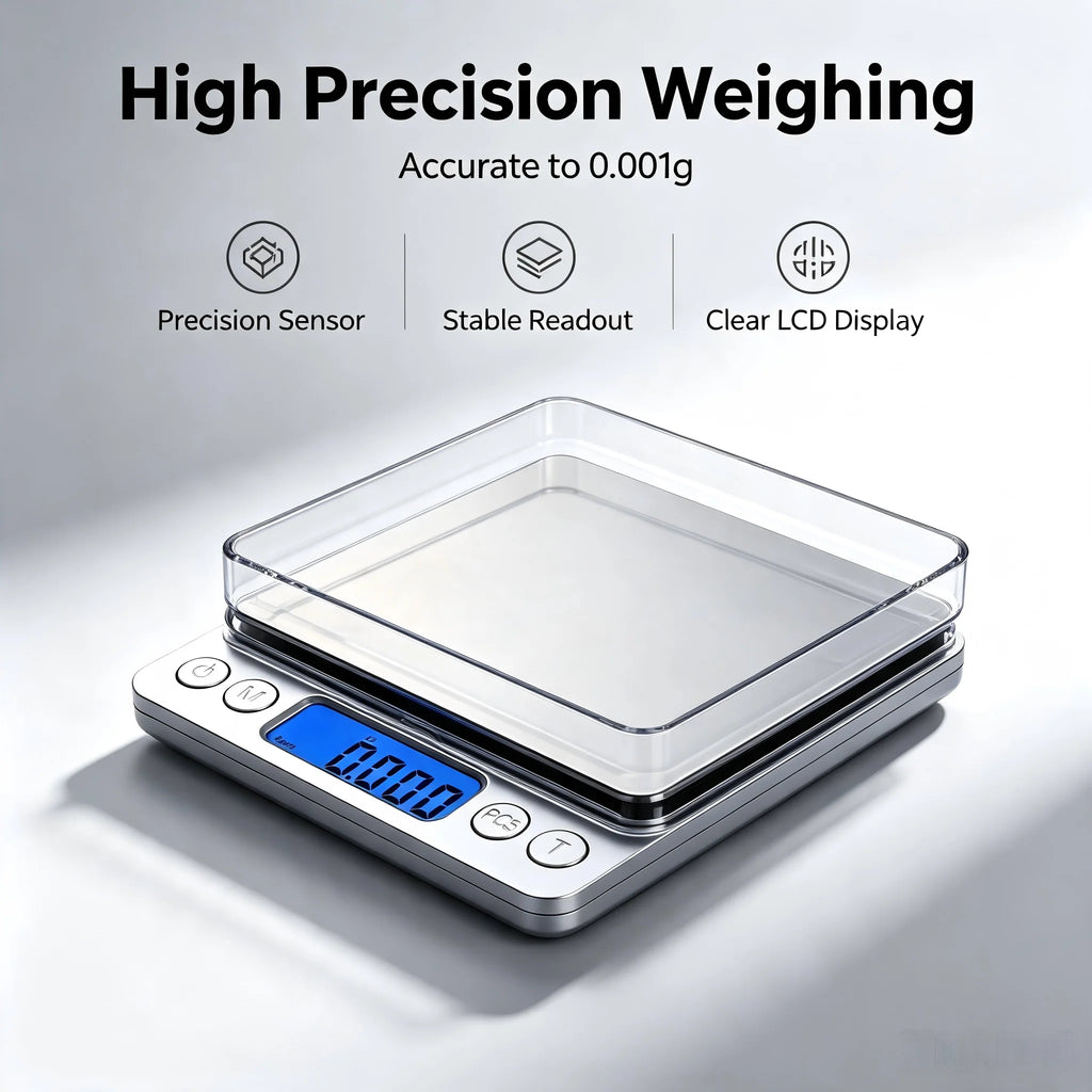 Digital Kitchen Scale, Stainless Steel Food Scale with LCD Display, Accurate Weight for Precise Cooking and Diet Weighing