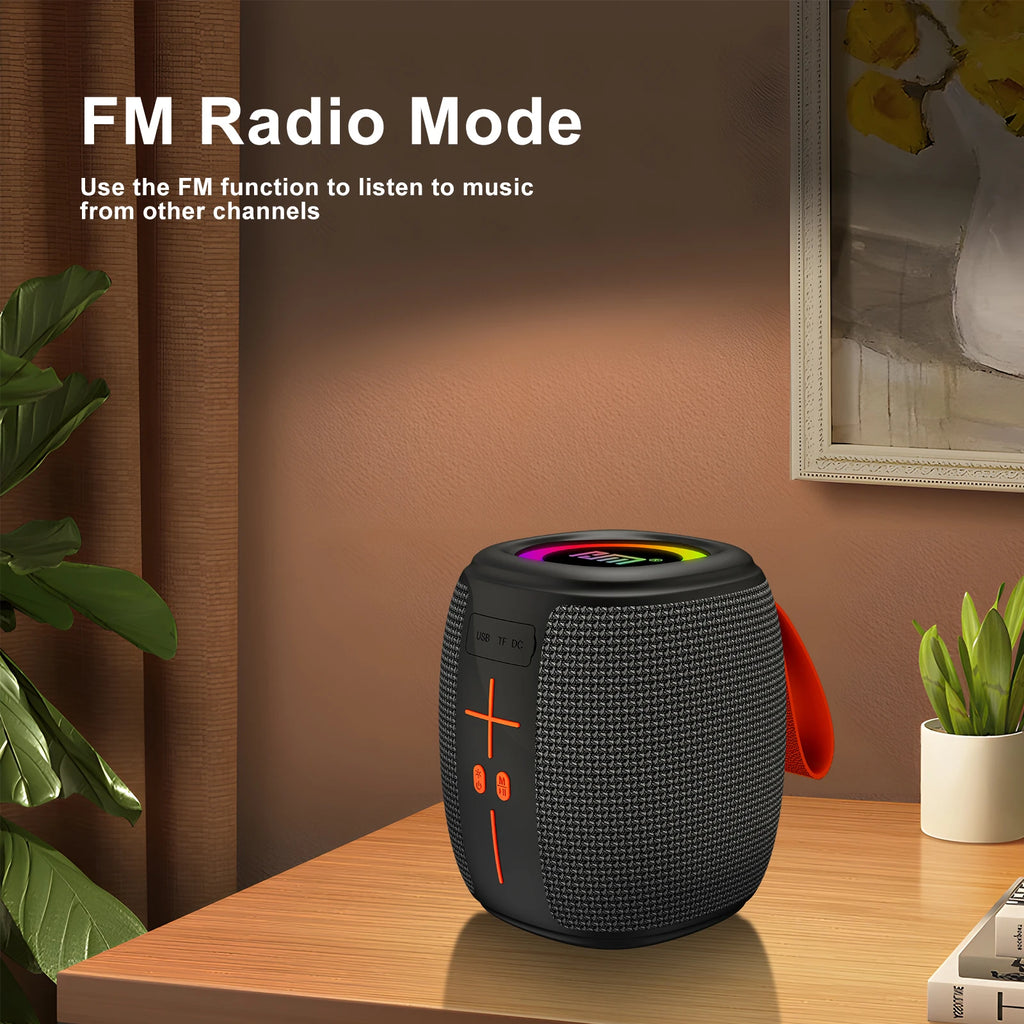 Portable Bluetooth Speaker with Lights, Powerful Crystal Clear Sound, IPX4 Waterproof, All Day Playtime, BT5.3, TWS Paring,
