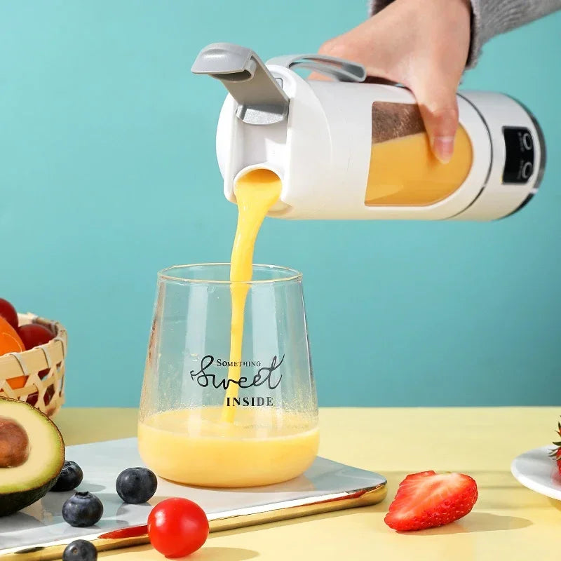 Portable Electric Blender 450ml 10 Blades USB Rechargeable Juicer Cup Built-in Lithium Battery Travel Smoothie Maker Мини портат