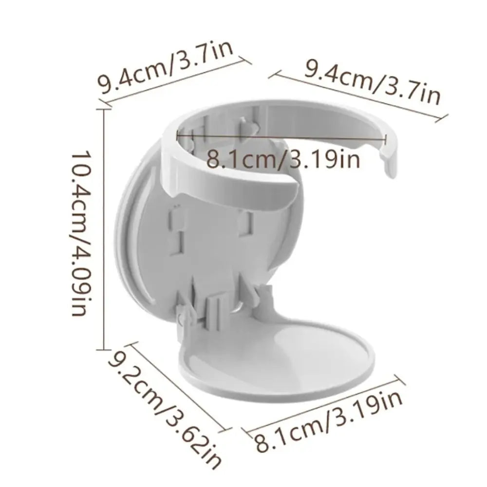 Portable Durable Wall-Mounted Round Cup Holder Foldable Self-Adhesive Drink Holder Multipurpose Space-Saving Wall Bottle Rack