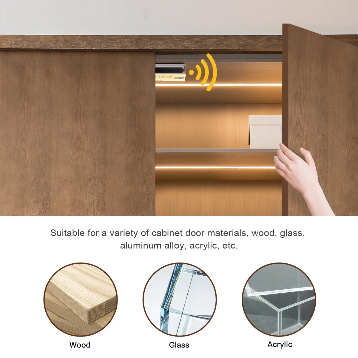 Smart Door Open/Close Sensor Switch Sensitive DC12V-24V Double Side Induction For Home Appliances LED Lights Cabinet Showcase
