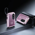 Power Bank 20000mAh Portable Charger with Built-in Cable Digital Display Compact Metal Shell for Travel Outdoor Use