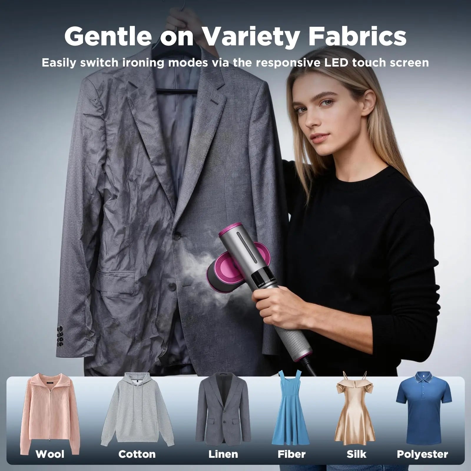 Handheld Steam Iron Garment Steamer Portable Mini for Clothes Fast Heating Travel Garment Fabric Press Machine with Home