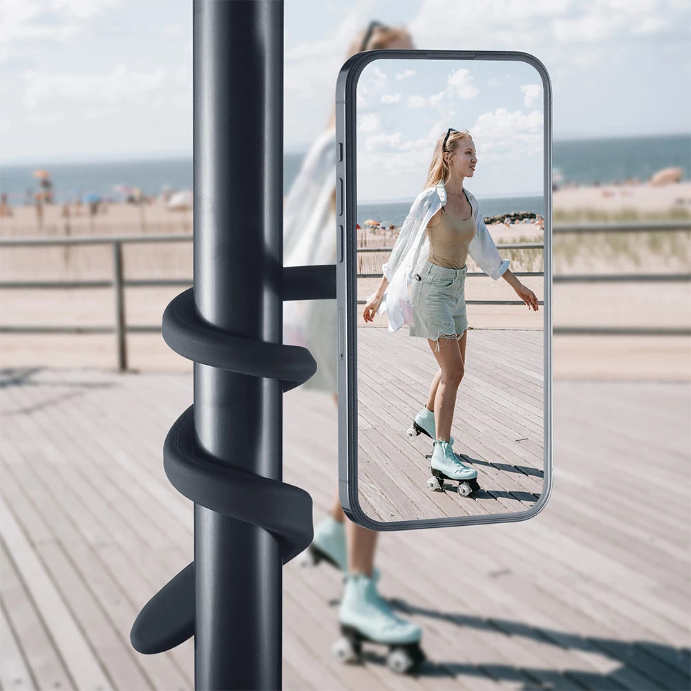 Flexible Gooseneck Phone Holder for iPhone Magsafe, Long Arm Gym Magnetic Phone Holder for Treadmill Peloton, Fitness Home Gym
