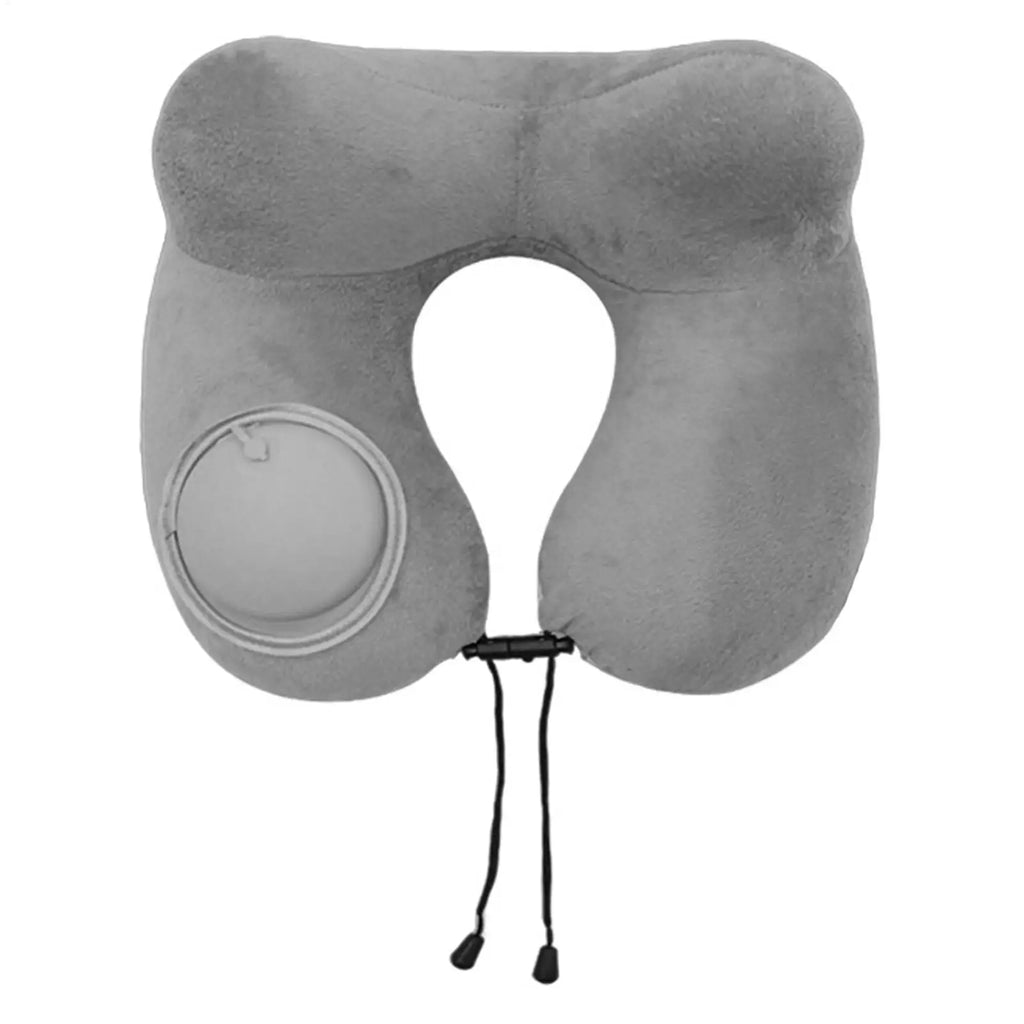 Travel Neck Pillow  Inflatable U Shape Neck Support Pillow Plush Sleeper for Travel Sleeping Napping Bedroom Airplane Office