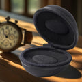 Travel Single Watch Case Box Black Cushioned Interior Multipurpose Accessories Soft Velvet with Zipper Smart Watches Pouch