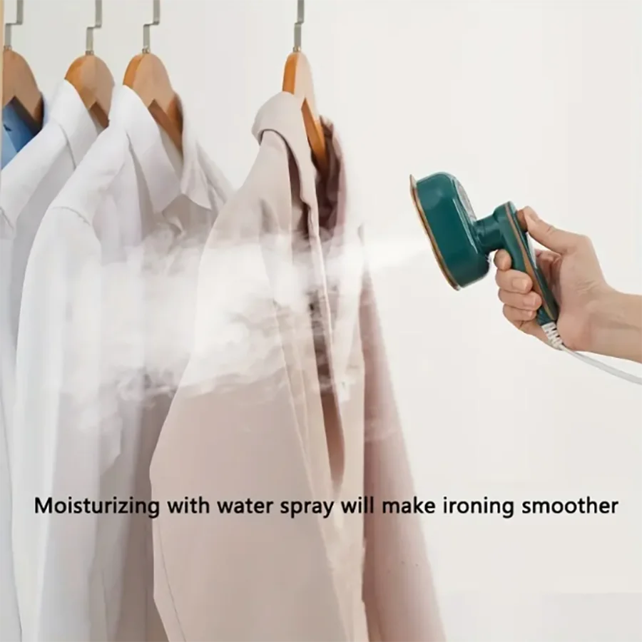 Mini Portable Steam Iron | 180° Rotatable Handle | Travel Garment Steamer for Home & Dorm