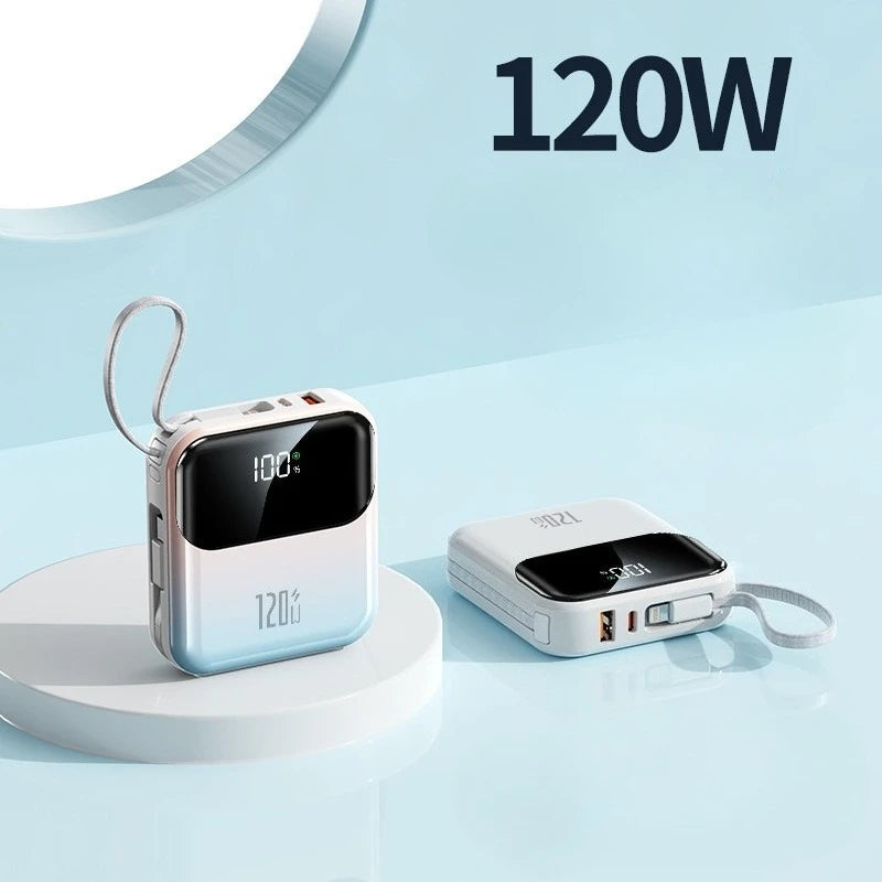 20000mAh 120W Fast Charging Power Bank Mini Portable Large Capacity External Battery Charger For Phone Travel Outdoor