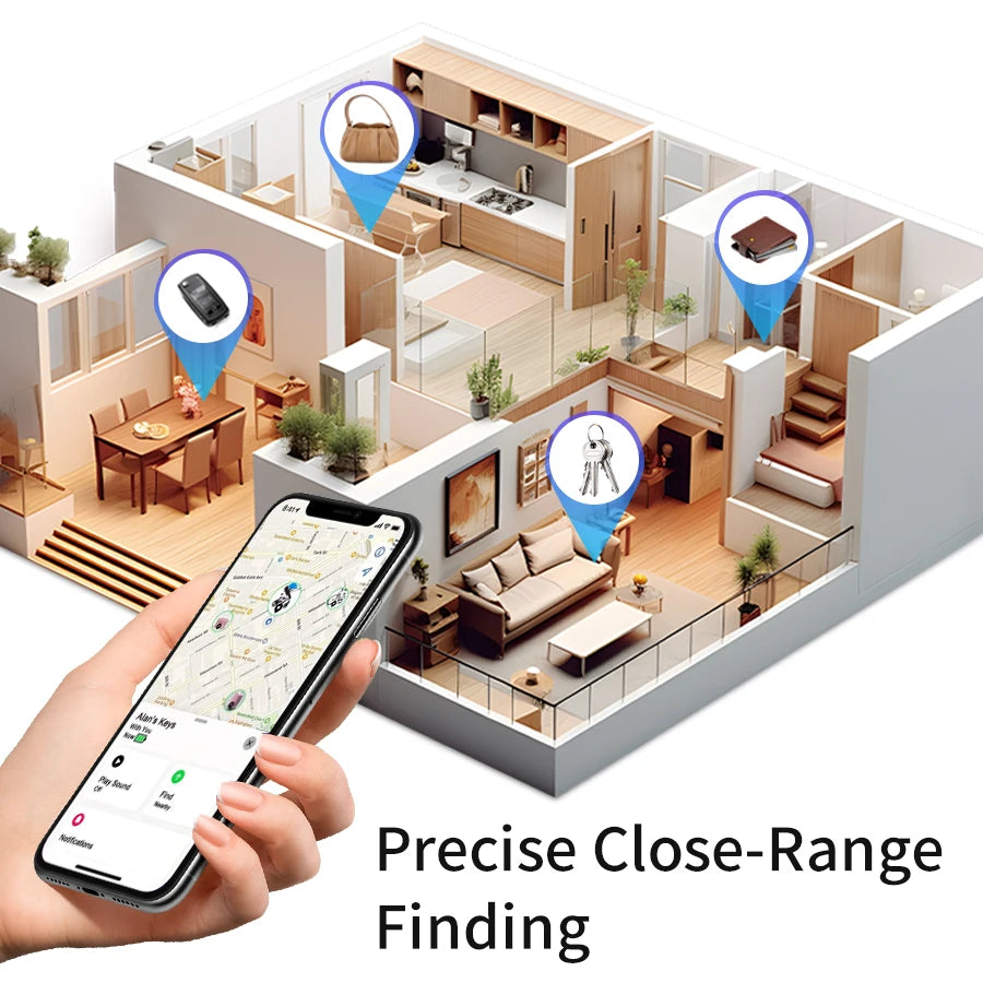 Bluetooth GPS Tracking Device for IOS and Android Find My App Kids Pets Dog Cat Car Anti-Lost Tag Item Locator Positioner