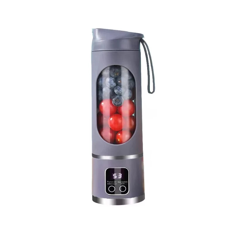 Portable Electric Blender 450ml 10 Blades USB Rechargeable Juicer Cup Built-in Lithium Battery Travel Smoothie Maker Мини портат