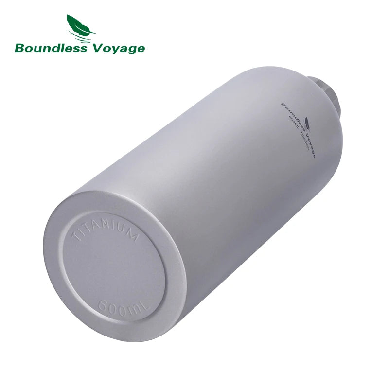 Boundless Voyage Titanium Water Bottle 600ml Drinkware for Hiking, Camping, Travel & Everyday Use Ti3009D