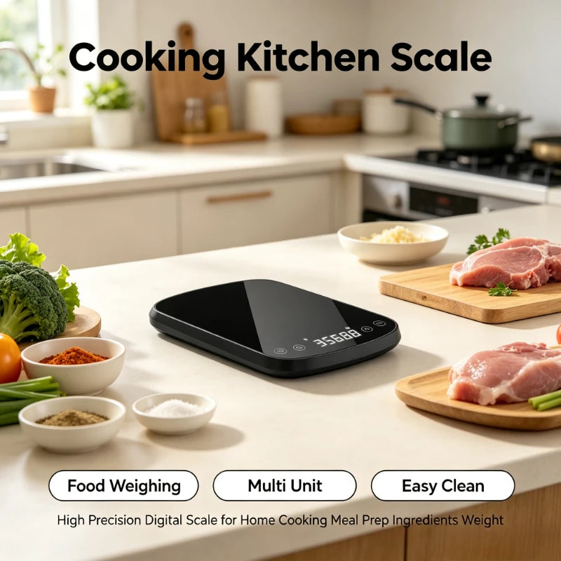 DUKA Digital Kitchen Scale Rechargeable High Precision Touch Screen Food Gram Scale for Household Baking Coffee Cooking ES2