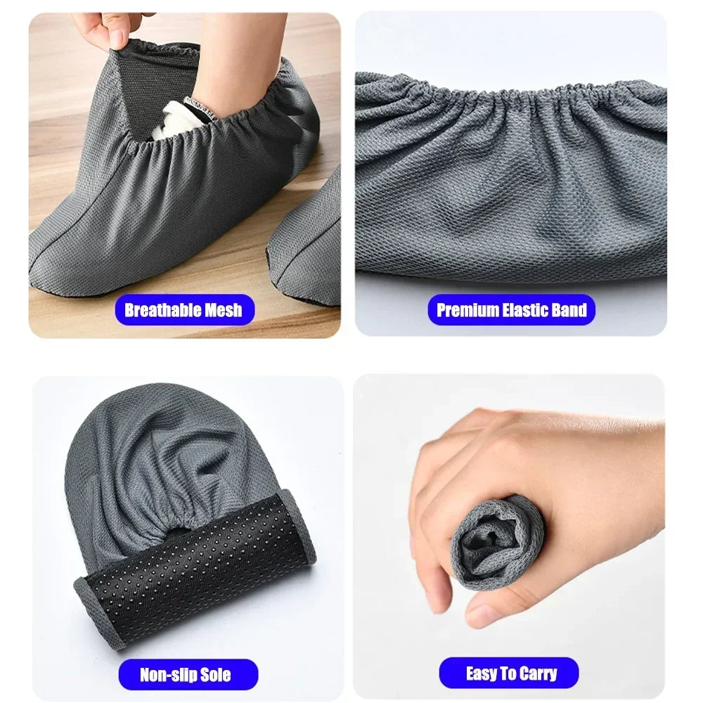 Waterproof Non-slip Shoe Covers for Shoes Dust Proof Reusable Rain Boots Cover Men Women Indoor Washable Overshoes Accessories