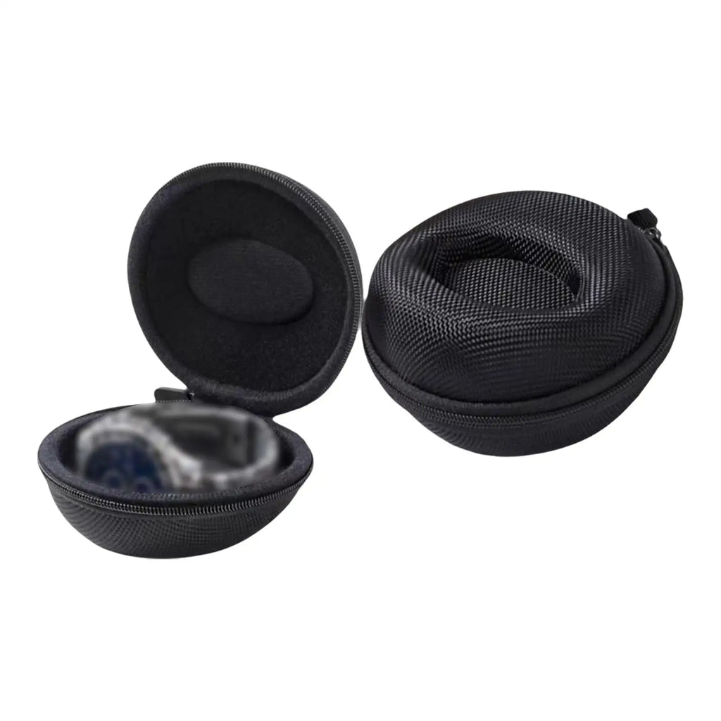 Travel Single Watch Case Box Black Cushioned Interior Multipurpose Accessories Soft Velvet with Zipper Smart Watches Pouch