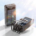 Solar power bank large capacity 5000 mAh fast charging with its own line mobile power