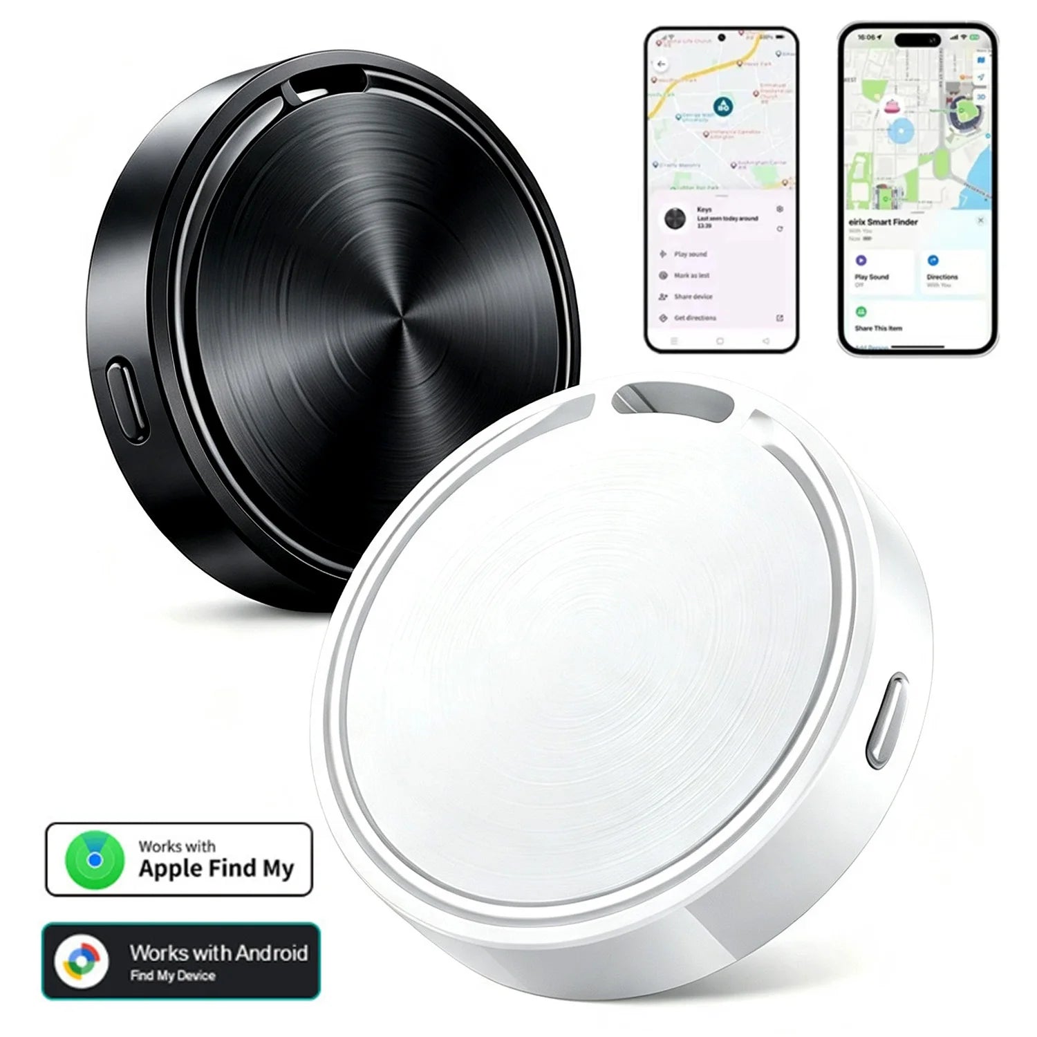 Smart Tracker Works with IOS Find My & Android Find My Device, Bluetooth Anti-Loss Locator Item Finder for Keys Wallet Luggage