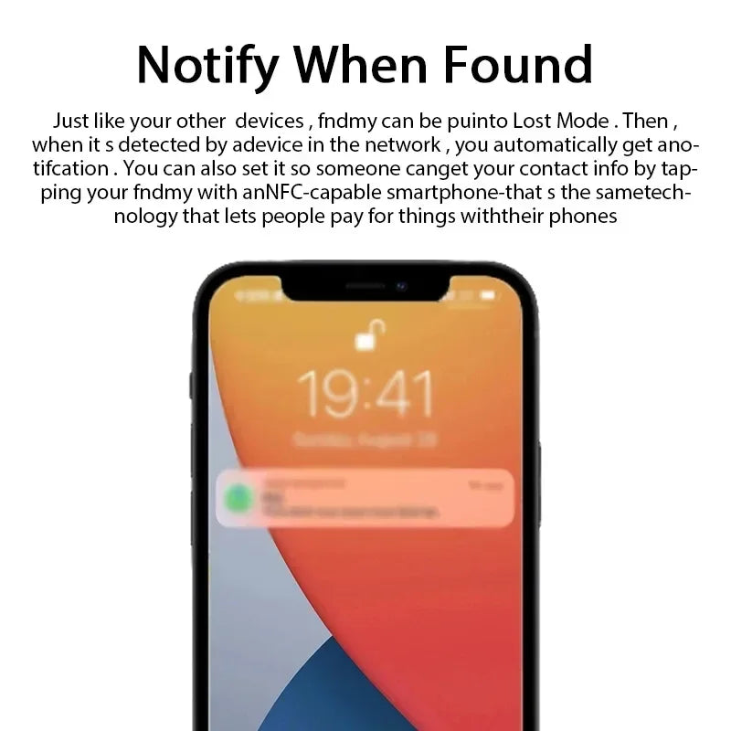 Bluetooth Tracking Device iOS Find My APP Smart Tag GPS Tracker Locator Anti-Lost Alarm Reminder Car Key Dog Pet Kid Finder