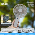 New Portable Folding Handheld Fan 3000mAh Desktop Rechargeable Fan Angle Adjustable for Home Outdoor Travel Camping