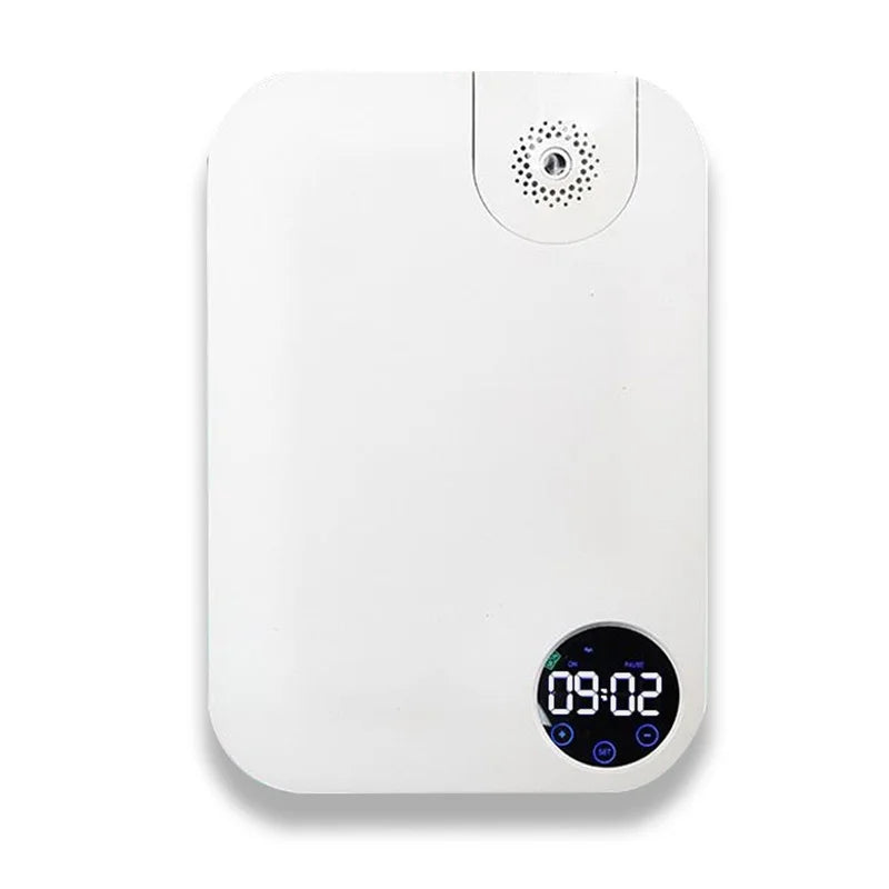 Smart 12V Waterless Aroma Diffuser Touch Screen Scent Machine Timer Automatic Wall Mounted Essential Oil Nebulizer for Home